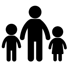 children and adult symbol